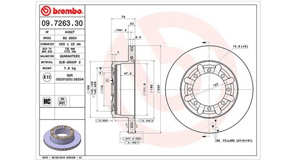 MAGNETI MARELLI Тормозной диск 360406053900